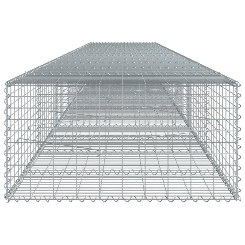 vidaXL horganyzott vas gabion kosár fedéllel 700 x 100 x 50 cm