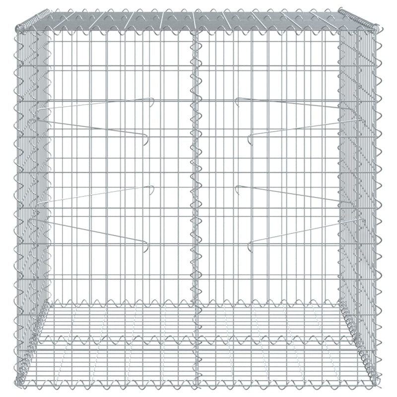 vidaXL horganyzott vas gabion kosár fedéllel 100 x 100 x 100 cm