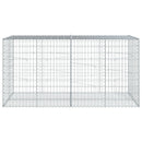 vidaXL horganyzott vas gabion kosár fedéllel 200 x 100 x 100 cm