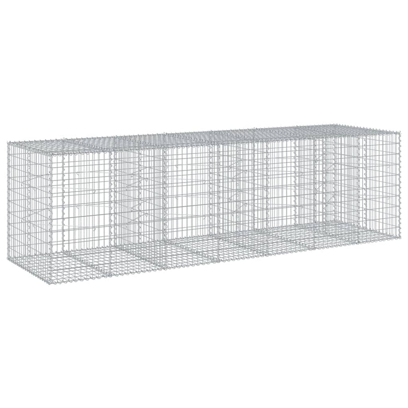 vidaXL horganyzott vas gabion kosár fedéllel 350 x 100 x 100 cm