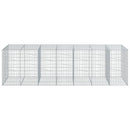 vidaXL horganyzott vas gabion kosár fedéllel 350 x 100 x 100 cm