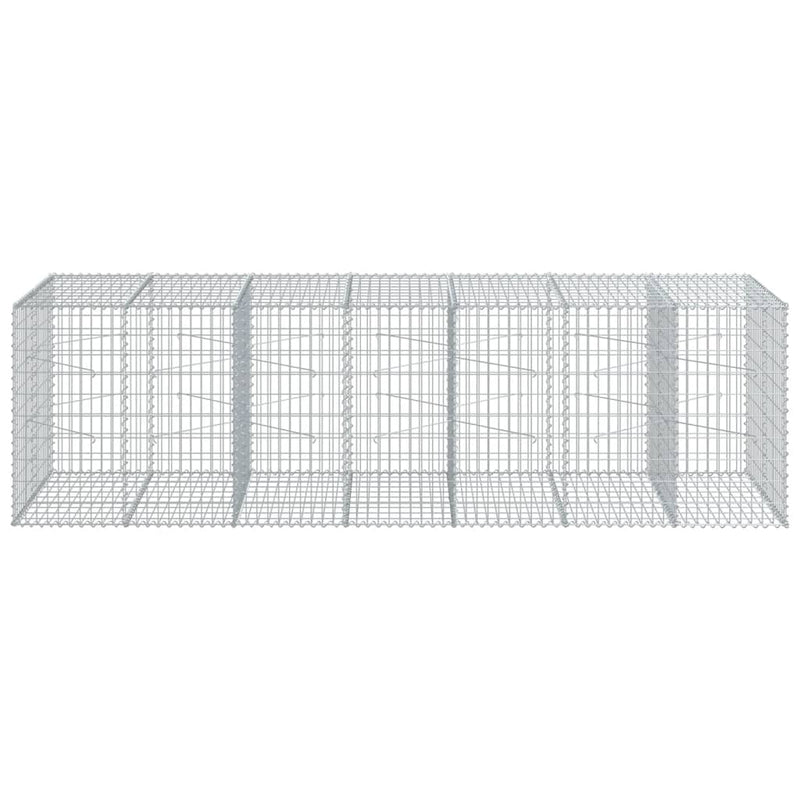 vidaXL horganyzott vas gabion kosár fedéllel 350 x 100 x 100 cm
