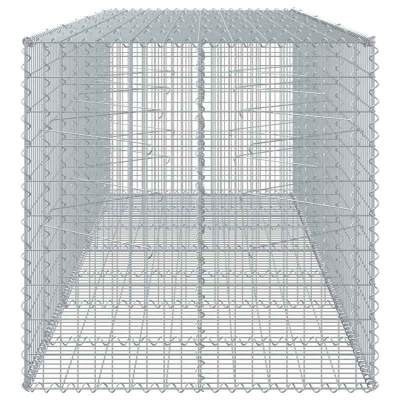 vidaXL horganyzott vas gabion kosár fedéllel 350 x 100 x 100 cm