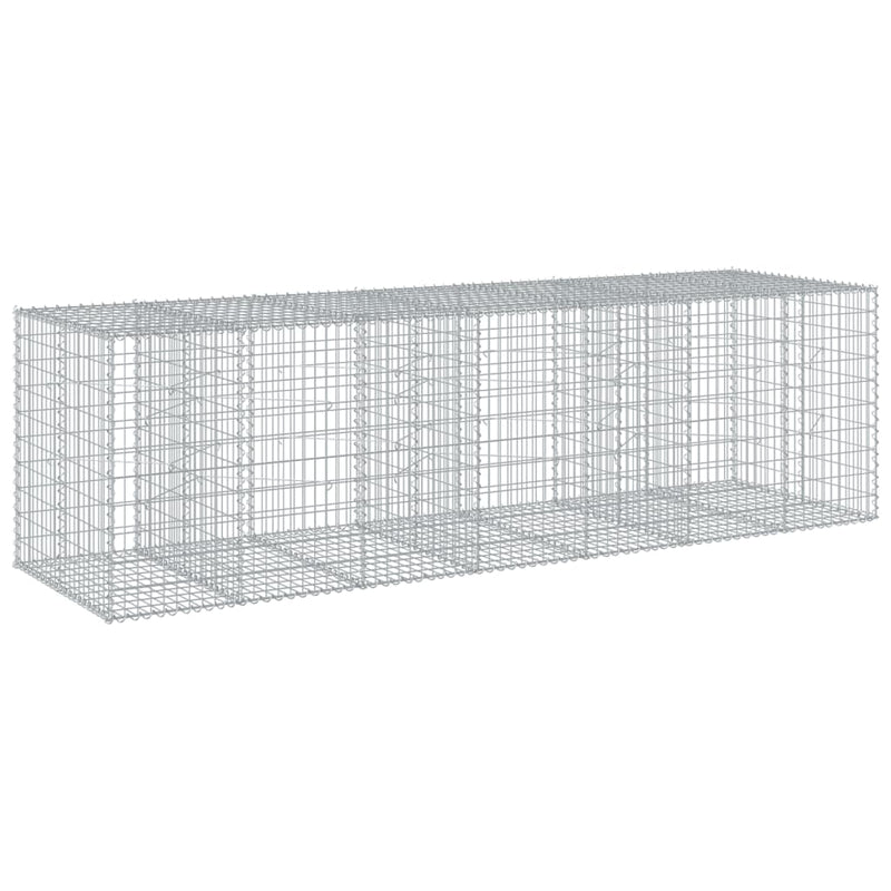 vidaXL horganyzott vas gabion kosár fedéllel 350 x 100 x 100 cm