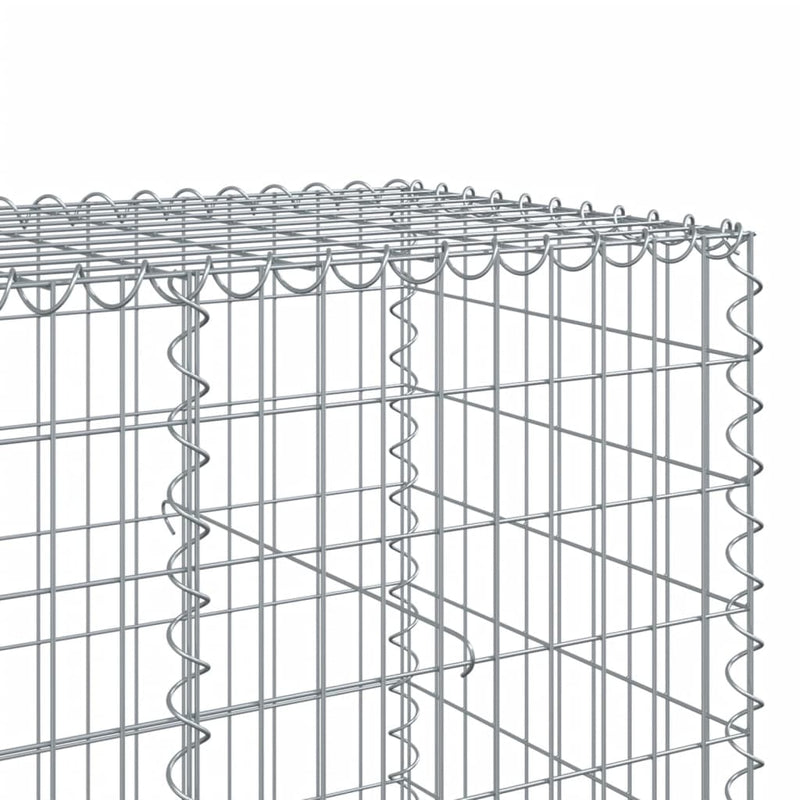 vidaXL horganyzott vas gabion kosár fedéllel 350 x 100 x 100 cm