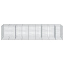 vidaXL horganyzott vas gabion kosár fedéllel 450 x 100 x 100 cm