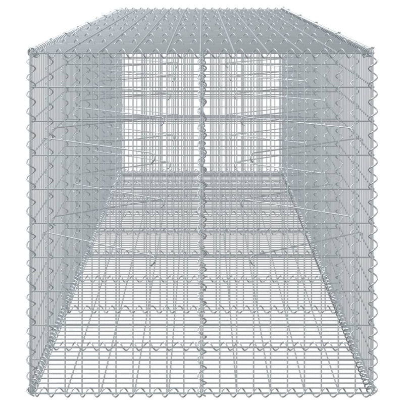 vidaXL horganyzott vas gabion kosár fedéllel 450 x 100 x 100 cm