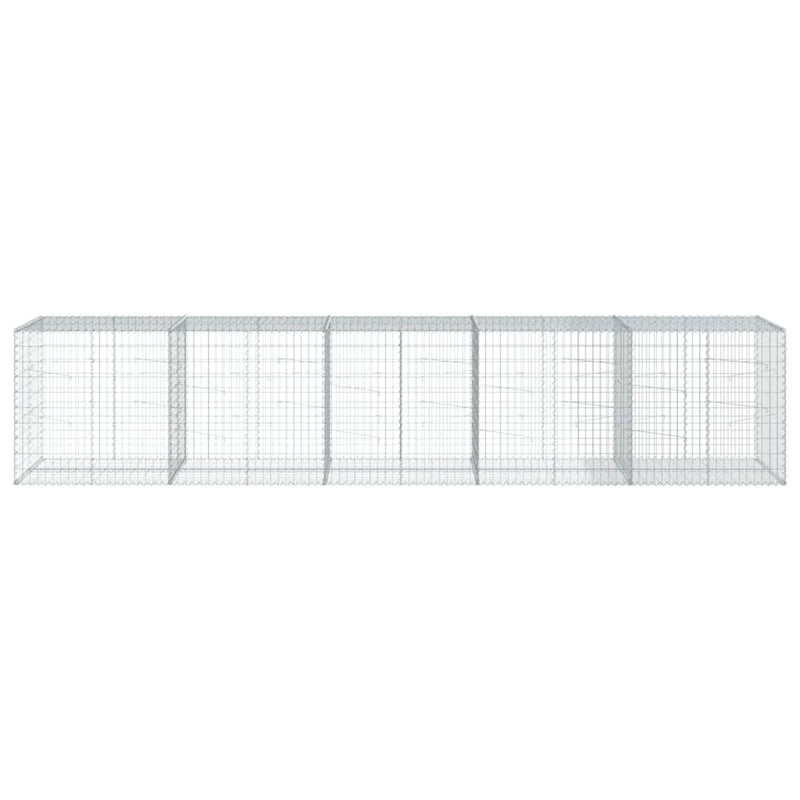 vidaXL horganyzott vas gabion kosár fedéllel 500 x 100 x 100 cm