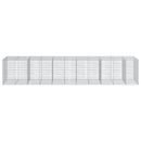 vidaXL horganyzott vas gabion kosár fedéllel 550 x 100 x 100 cm