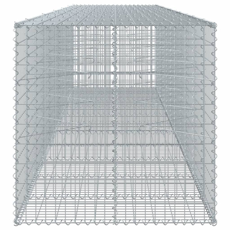 vidaXL horganyzott vas gabion kosár fedéllel 550 x 100 x 100 cm