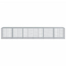 vidaXL horganyzott vas gabion kosár fedéllel 600 x 100 x 100 cm