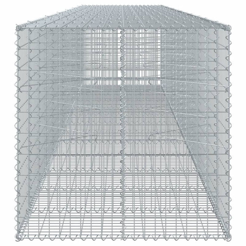 vidaXL horganyzott vas gabion kosár fedéllel 650 x 100 x 100 cm