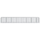 vidaXL horganyzott vas gabion kosár fedéllel 750 x 100 x 100 cm