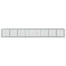 vidaXL horganyzott vas gabion kosár fedéllel 800 x 100 x 100 cm