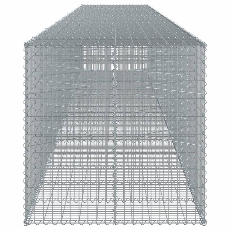 vidaXL horganyzott vas gabion kosár fedéllel 850 x 100 x 100 cm