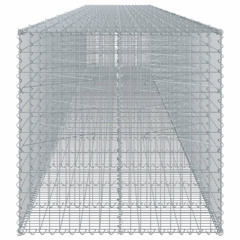 vidaXL horganyzott vas gabion kosár fedéllel 950 x 100 x 100 cm