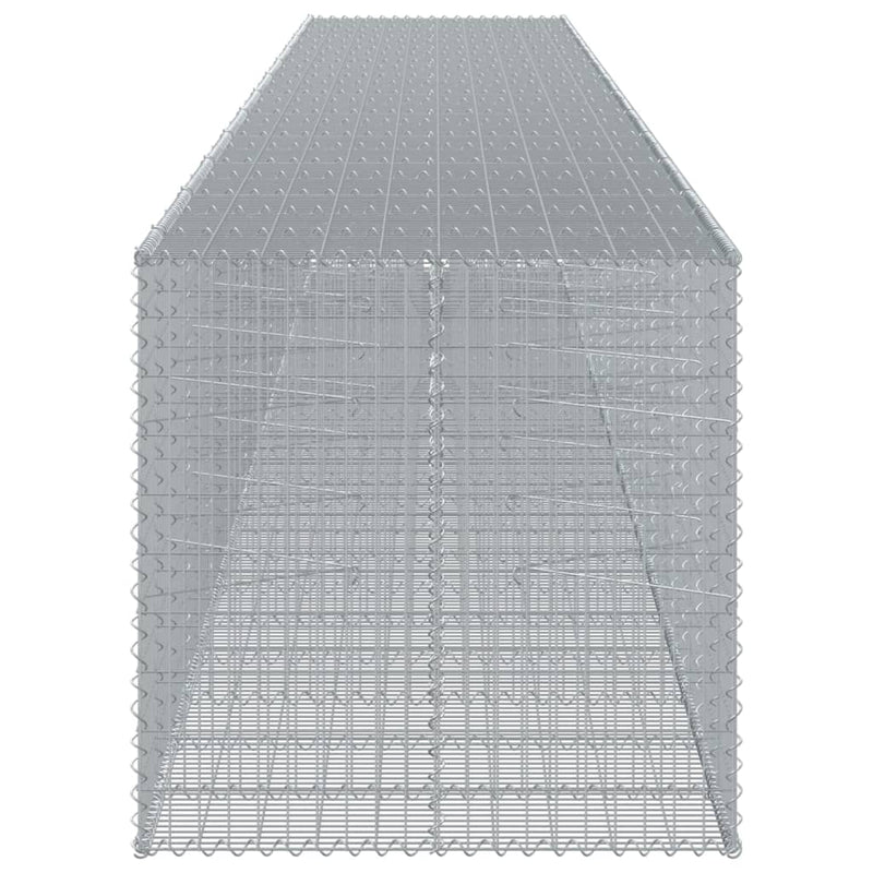 vidaXL horganyzott vas gabion kosár fedéllel 1150 x 100 x 100 cm