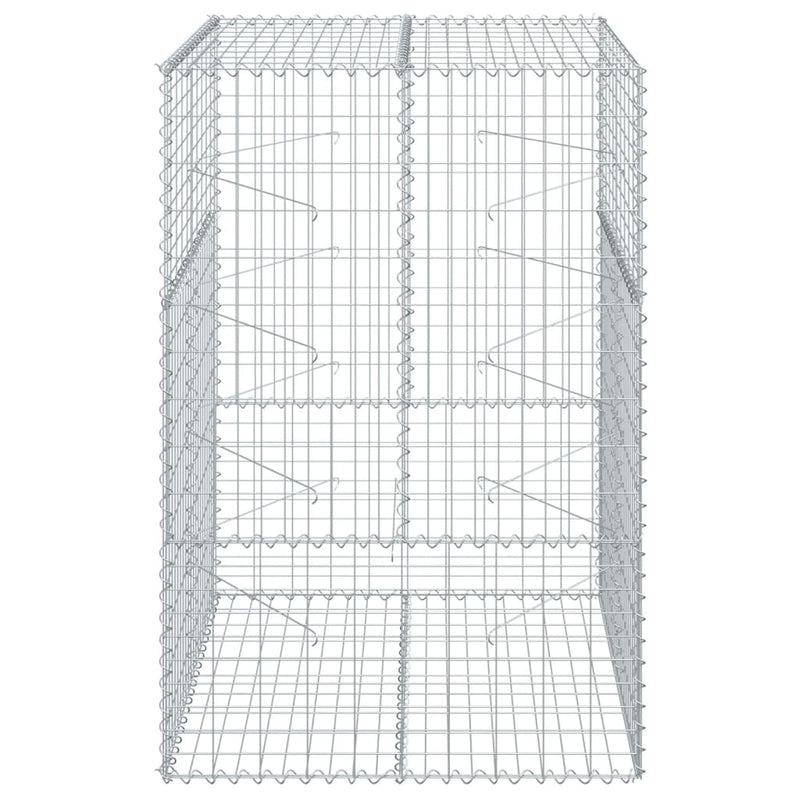 vidaXL horganyzott vas gabion kosár fedéllel 100 x 100 x 150 cm