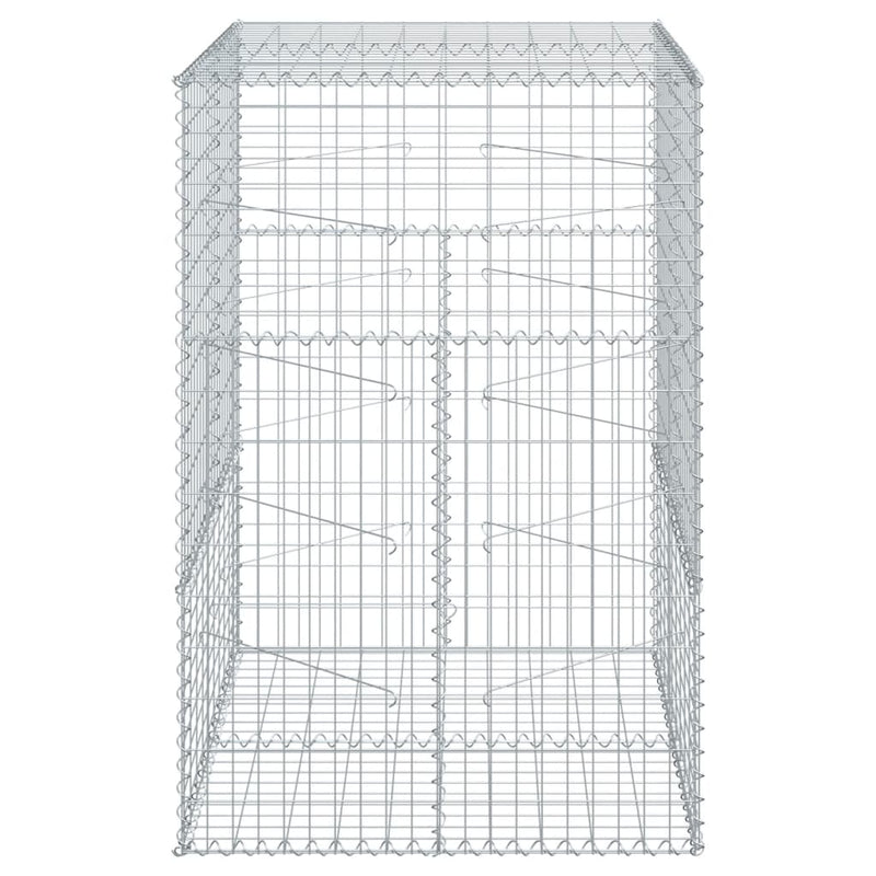 vidaXL horganyzott vas gabion kosár fedéllel 100 x 100 x 150 cm