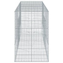 vidaXL horganyzott vas gabion kosár fedéllel 300 x 100 x 150 cm