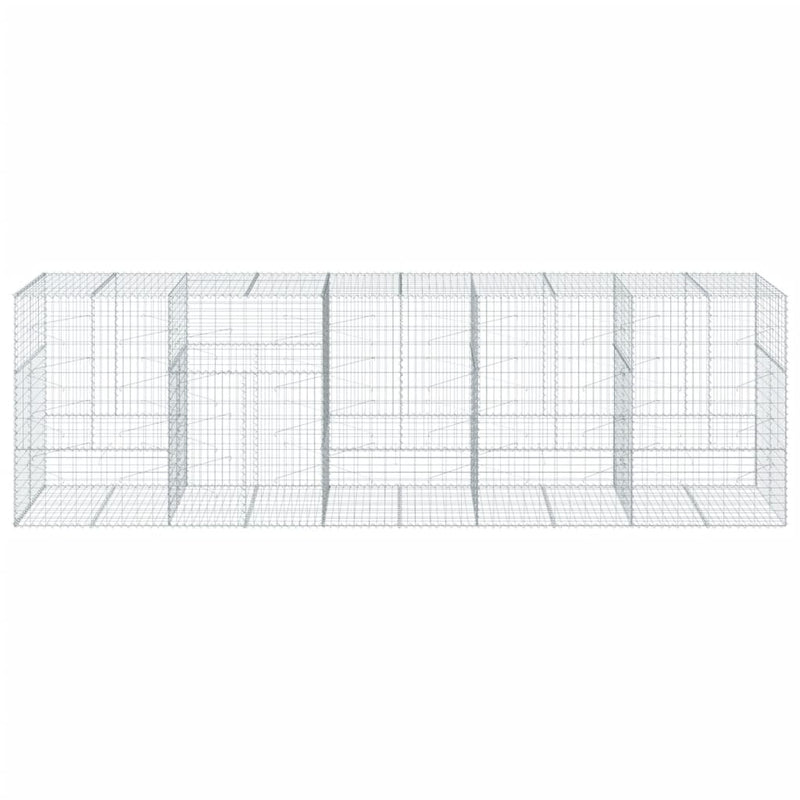 vidaXL horganyzott vas gabion kosár fedéllel 500 x 100 x 150 cm