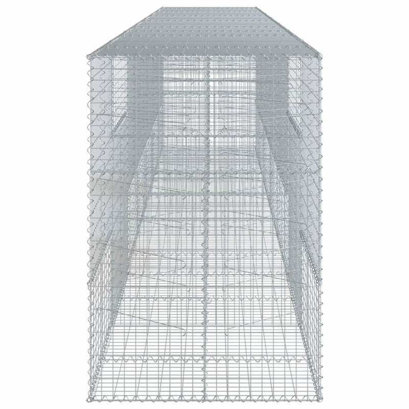 vidaXL horganyzott vas gabion kosár fedéllel 700 x 100 x 150 cm