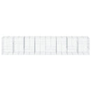 vidaXL horganyzott vas gabion kosár fedéllel 800 x 100 x 150 cm