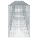 vidaXL horganyzott vas gabion kosár fedéllel 800 x 100 x 150 cm