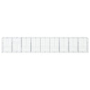 vidaXL horganyzott vas gabion kosár fedéllel 900 x 100 x 150 cm