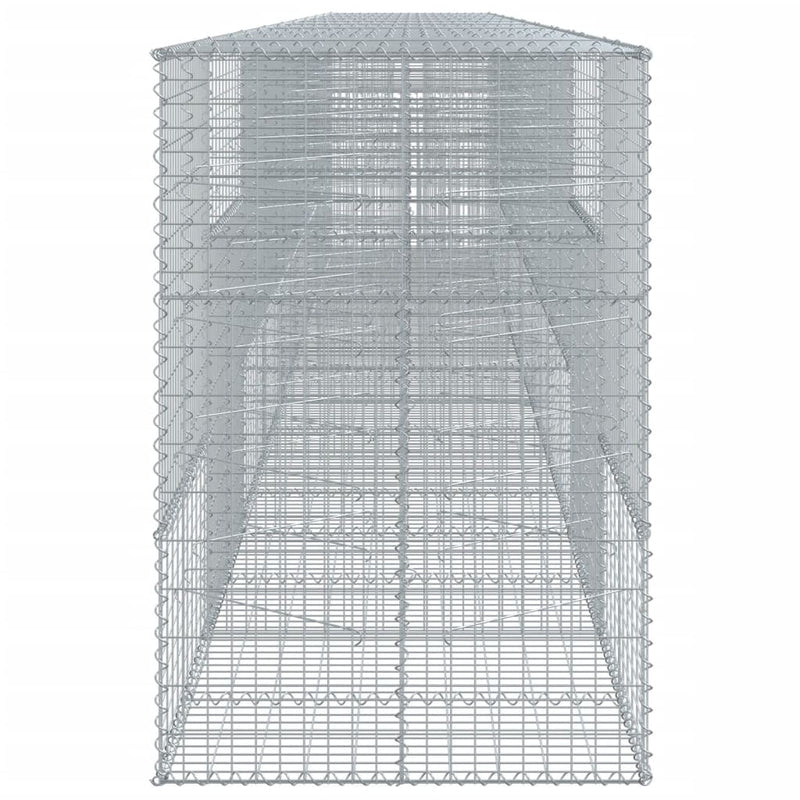 vidaXL horganyzott vas gabion kosár fedéllel 900 x 100 x 150 cm