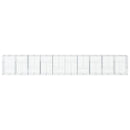 vidaXL horganyzott vas gabion kosár fedéllel 1000 x 100 x 150 cm