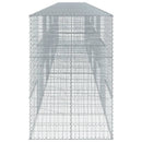 vidaXL horganyzott vas gabion kosár fedéllel 1000 x 100 x 150 cm