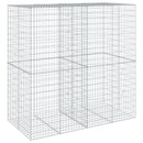 vidaXL horganyzott vas gabion kosár fedéllel 200 x 100 x 200 cm