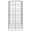 vidaXL horganyzott vas gabion kosár fedéllel 200 x 100 x 200 cm