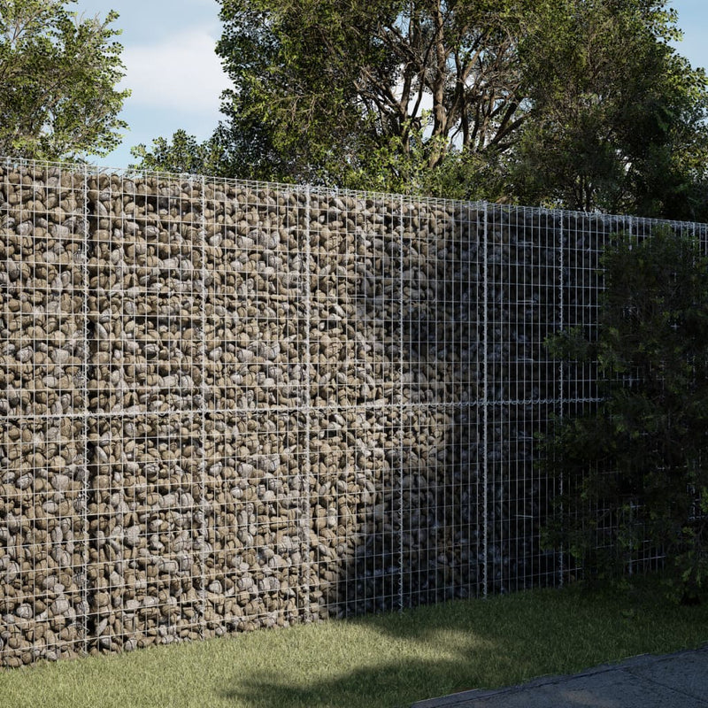 vidaXL horganyzott vas gabion kosár fedéllel 200 x 100 x 200 cm