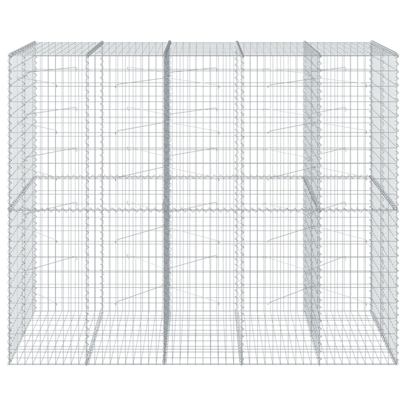 vidaXL horganyzott vas gabion kosár fedéllel 250 x 100 x 200 cm