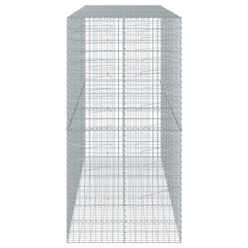 vidaXL horganyzott vas gabion kosár fedéllel 300 x 100 x 200 cm