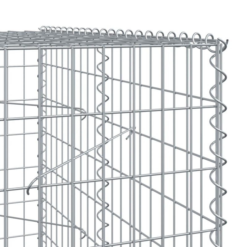 vidaXL horganyzott vas gabion kosár fedéllel 300 x 100 x 200 cm