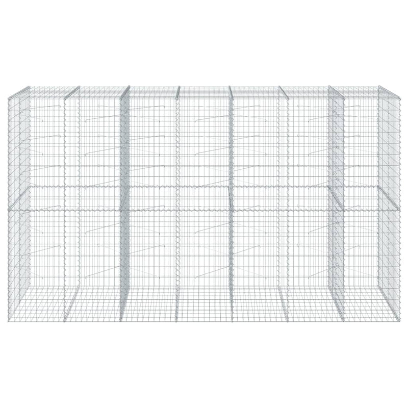 vidaXL horganyzott vas gabion kosár fedéllel 350 x 100 x 200 cm