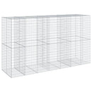 vidaXL horganyzott vas gabion kosár fedéllel 350 x 100 x 200 cm