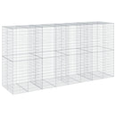 vidaXL horganyzott vas gabion kosár fedéllel 400 x 100 x 200 cm