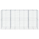 vidaXL horganyzott vas gabion kosár fedéllel 400 x 100 x 200 cm