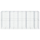 vidaXL horganyzott vas gabion kosár fedéllel 450 x 100 x 200 cm