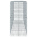 vidaXL horganyzott vas gabion kosár fedéllel 450 x 100 x 200 cm