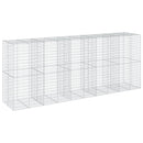 vidaXL horganyzott vas gabion kosár fedéllel 500 x 100 x 200 cm