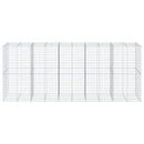 vidaXL horganyzott vas gabion kosár fedéllel 500 x 100 x 200 cm