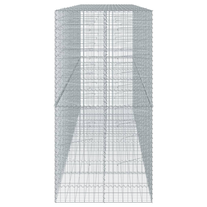 vidaXL horganyzott vas gabion kosár fedéllel 500 x 100 x 200 cm