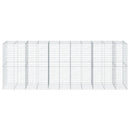 vidaXL horganyzott vas gabion kosár fedéllel 550 x 100 x 200 cm