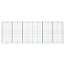 vidaXL horganyzott vas gabion kosár fedéllel 600 x 100 x 200 cm
