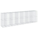 vidaXL horganyzott vas gabion kosár fedéllel 650 x 100 x 200 cm
